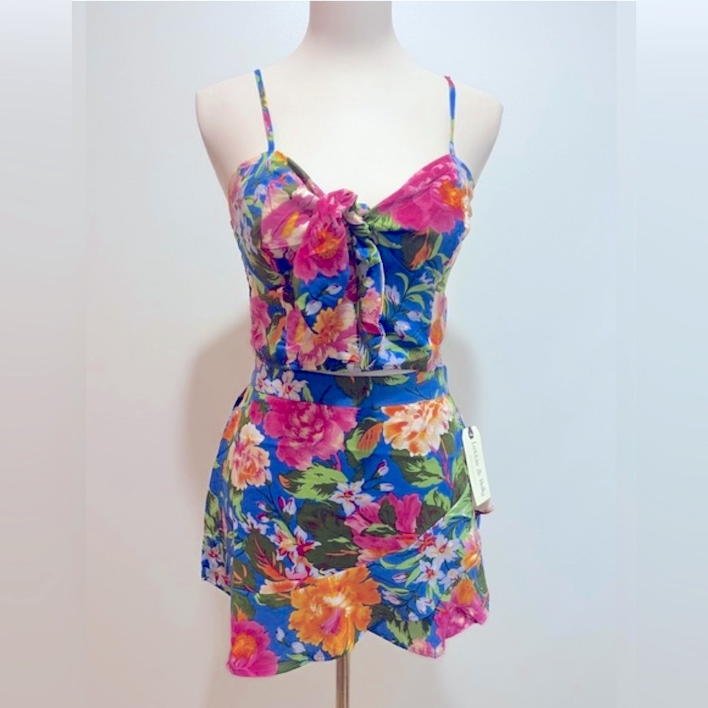 Lottie and Holly BOG Collective Floral Two Piece Romper NWT